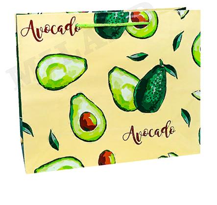 Пакет подарочный 26х32х12 см "Плоды авокадо"