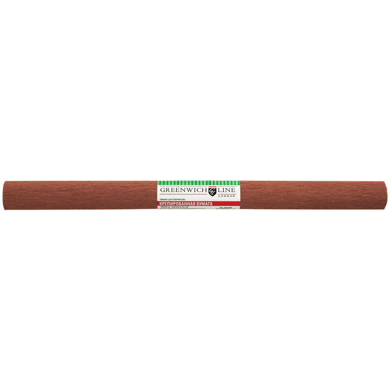 Цветная бумага креповая Greenwich Line, 50х250см, 32г/м2, коричневая