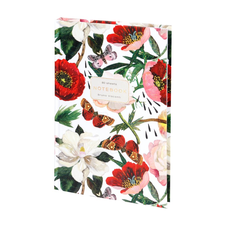 Бизнес-блокнот А5  80 л. "FLORA.ПИОНЫ"