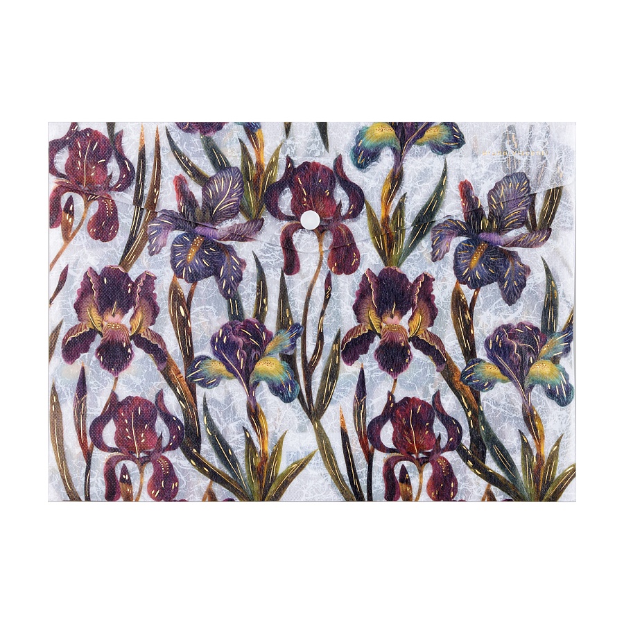Папка-конверт на кнопке А4 "FLORA.ИРИСЫ"
