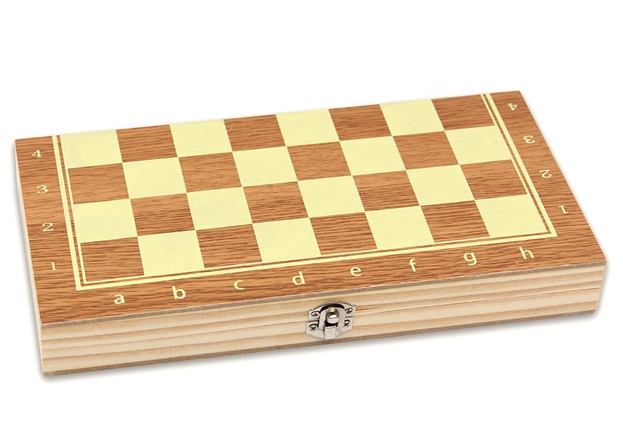 Игра настольная Шашки деревянные (поле 34 см) фигуры из дерева