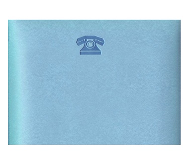 Книжка телефонная 115х80мм 48 л. "Виннер голубой", кожзам