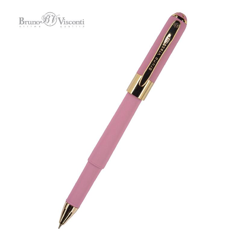 Ручка шариковая Bruno Visconti "MONACO" 0,5 мм синяя, розовый корпус