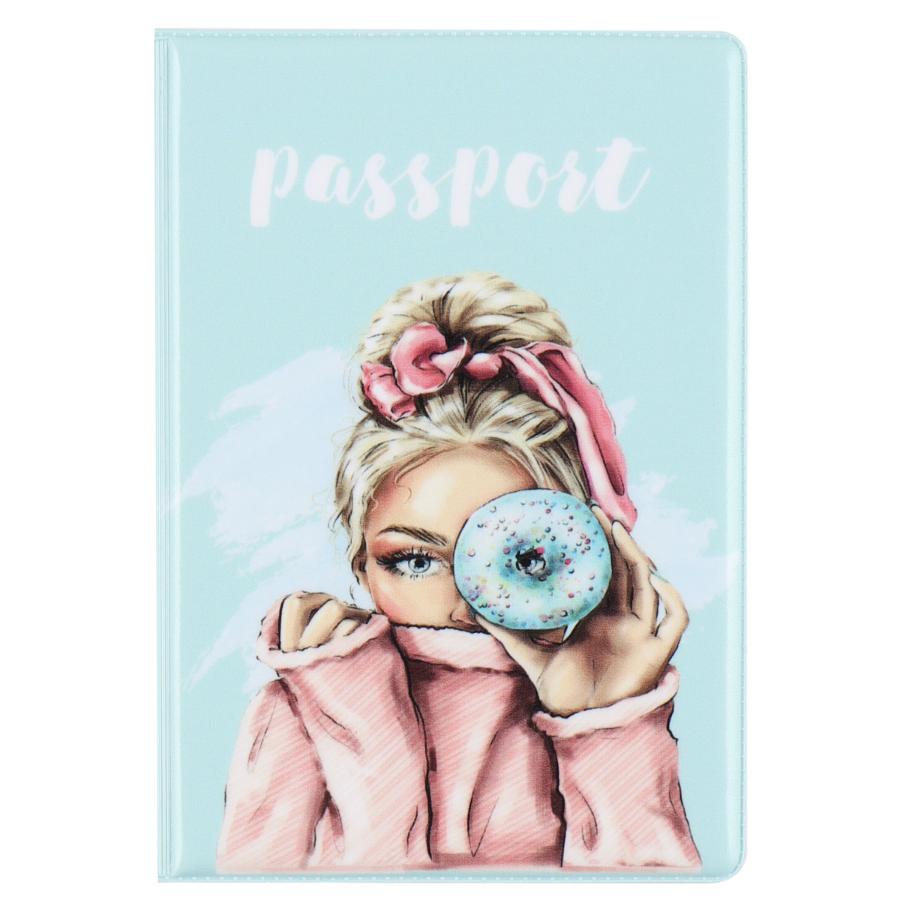 Обложка для паспорта "Donut Girl "