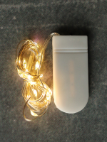 Электрогирлянда-проволока 1,9 м, 20 теплых белых ламп, на батарейках