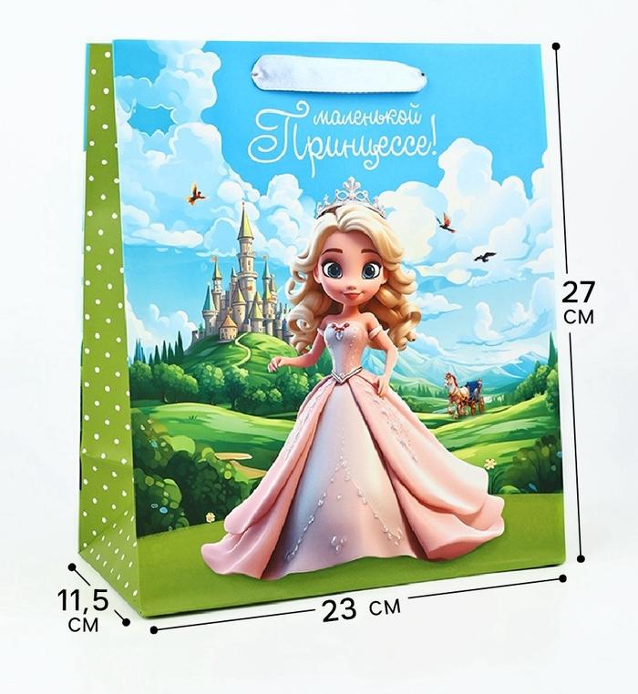 Пакет подарочный 23х27х11,5 см "Принцесса"