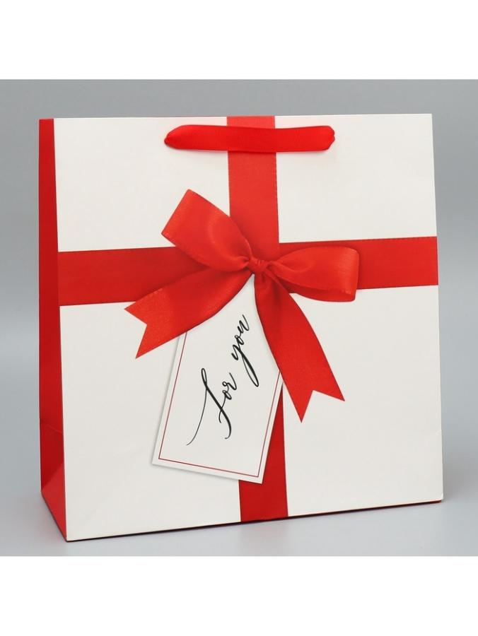 Пакет подарочный 30×30×12 см «For You»