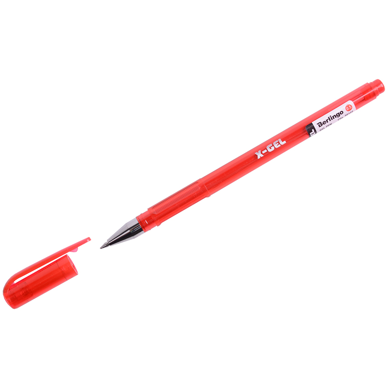Ручка гелевая Berlingo "X-Gel" 0,5 мм, красная