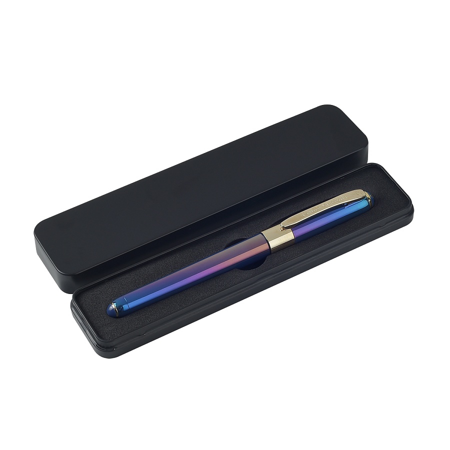 Ручка шариковая Bruno Visconti "MONACO.PEARL" 0,5 мм тёмно-синий корпус, черный металлический футляр