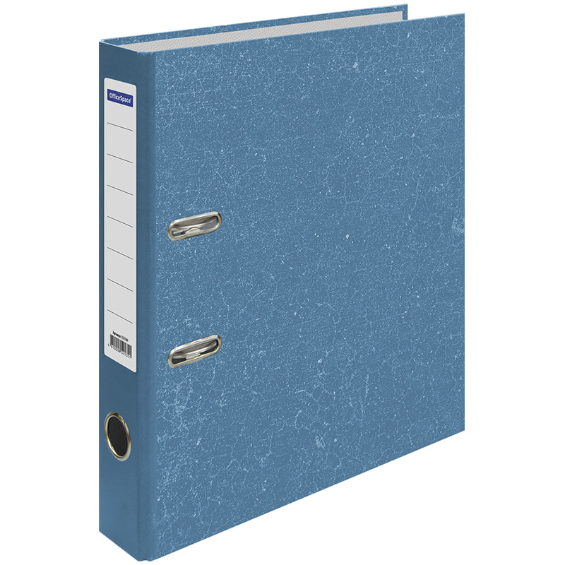 Папка-регистратор Office Space Мрамор, 50 мм, синяя