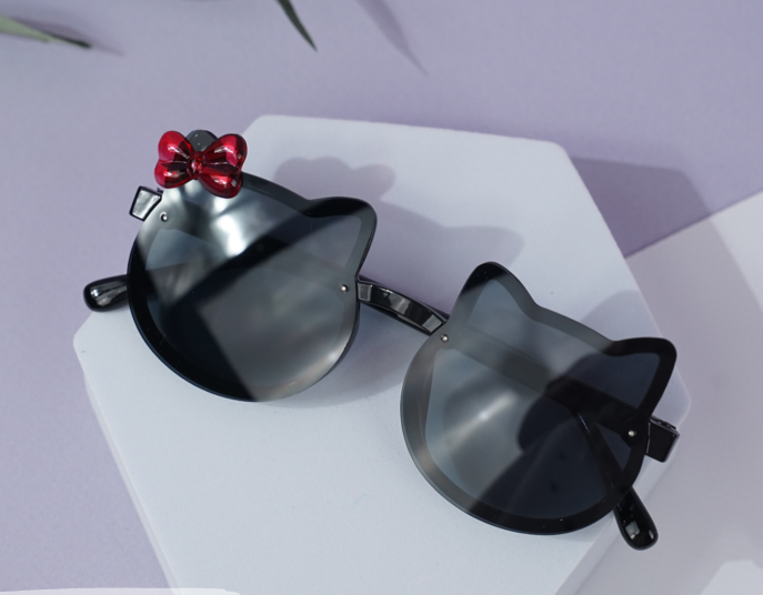 Солнцезащитные очки "Kitty" black, с чехлом