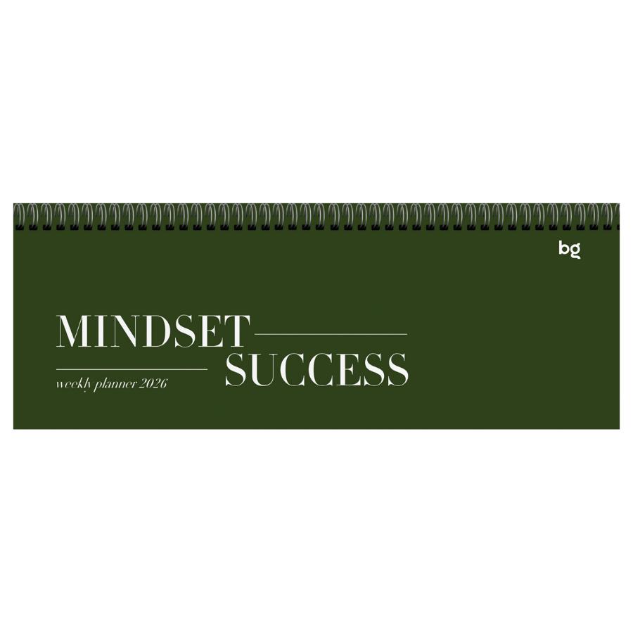 Планинг 285х100 мм  64 л.2026г,  BG, "Mindset", 7БЦ, на гребне,хаки