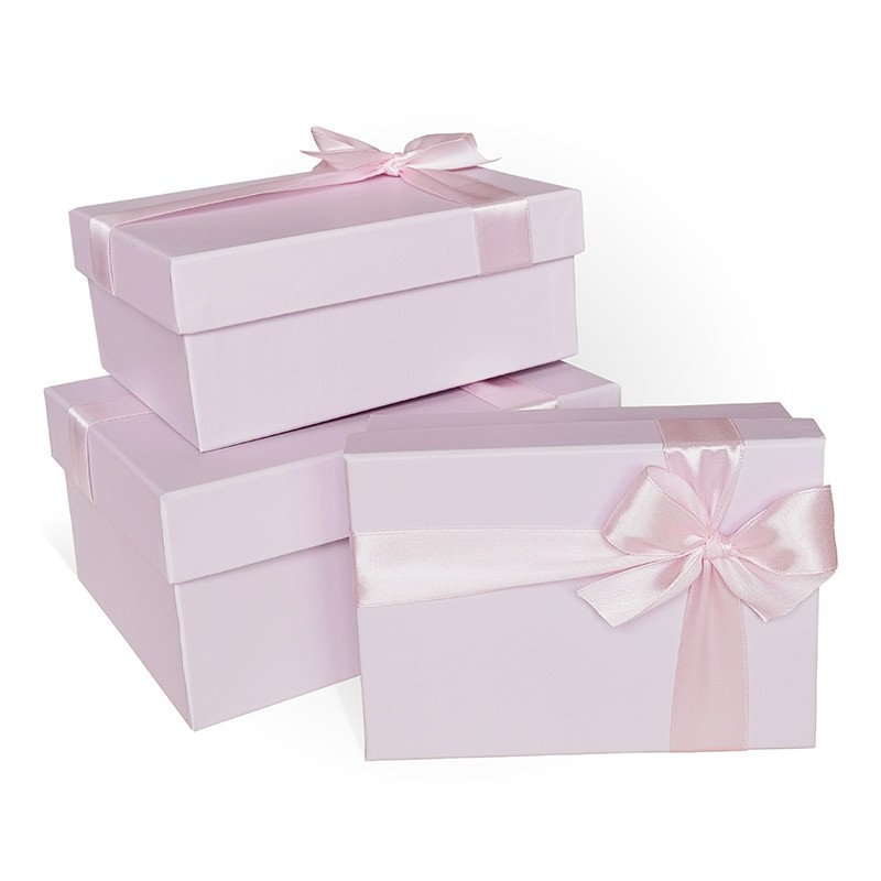 Подарочная коробка с бантом, 19 х 15 х 9 см, лиловый матовый (3)