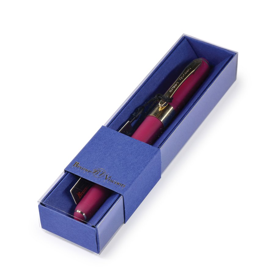 Ручка шариковая Bruno Visconti "MONACO" 0,5 мм синяя, пурпурный корпус, синяя коробка