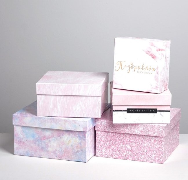 Подарочная коробка "Розовое настроение", 14х14х8 см