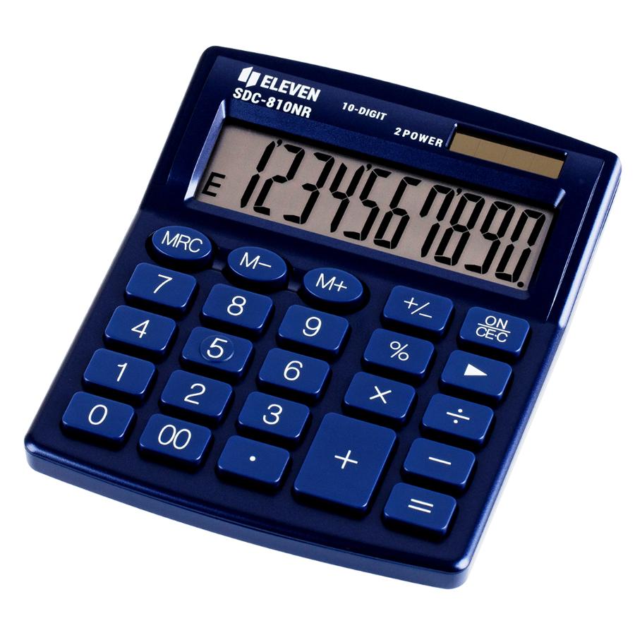 Калькулятор "Eleven SDC-810NR-NV" 10 разрядный, настольный, т.синий