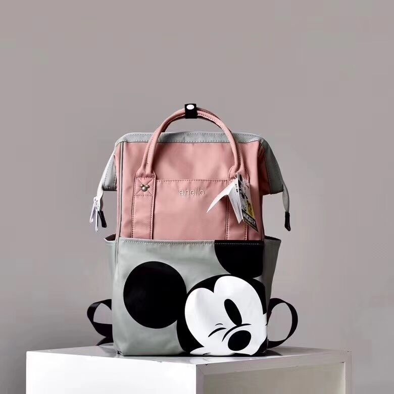 Рюкзак "Микки" 40х25х14 см, серо-розовый