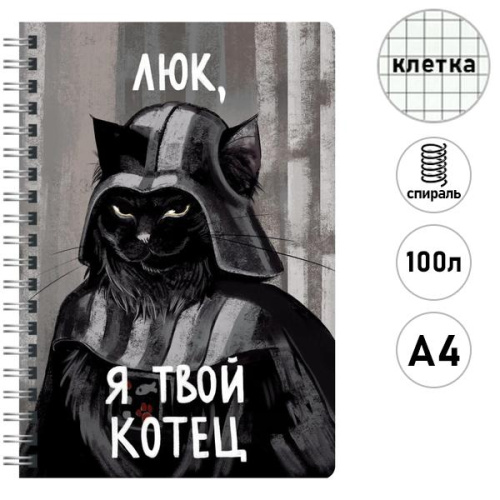 Тетрадь А4  100 л гребень, Котец