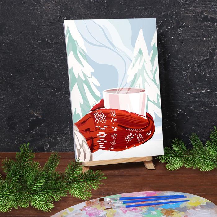 Картина по номерам "Горячий чай", 20×30 см