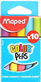 Мел цветной Maped, круглый 10 цветов, картонная коробка