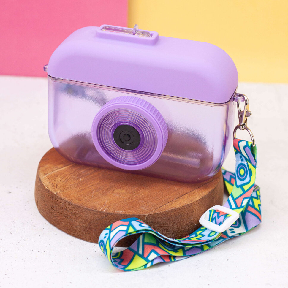 Бутылка 400 мл "Photo camera", purple