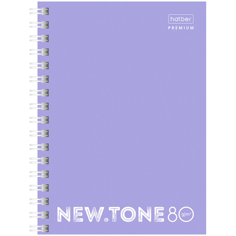 Книжка записная А6 80 л гребень, "NEWtone Pastel. Лаванда", пластик обложка, 