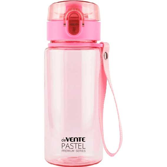 Бутылка 400 мл "deVENTE", розовая, прозрачная, с диффузором, с текстильной петлей