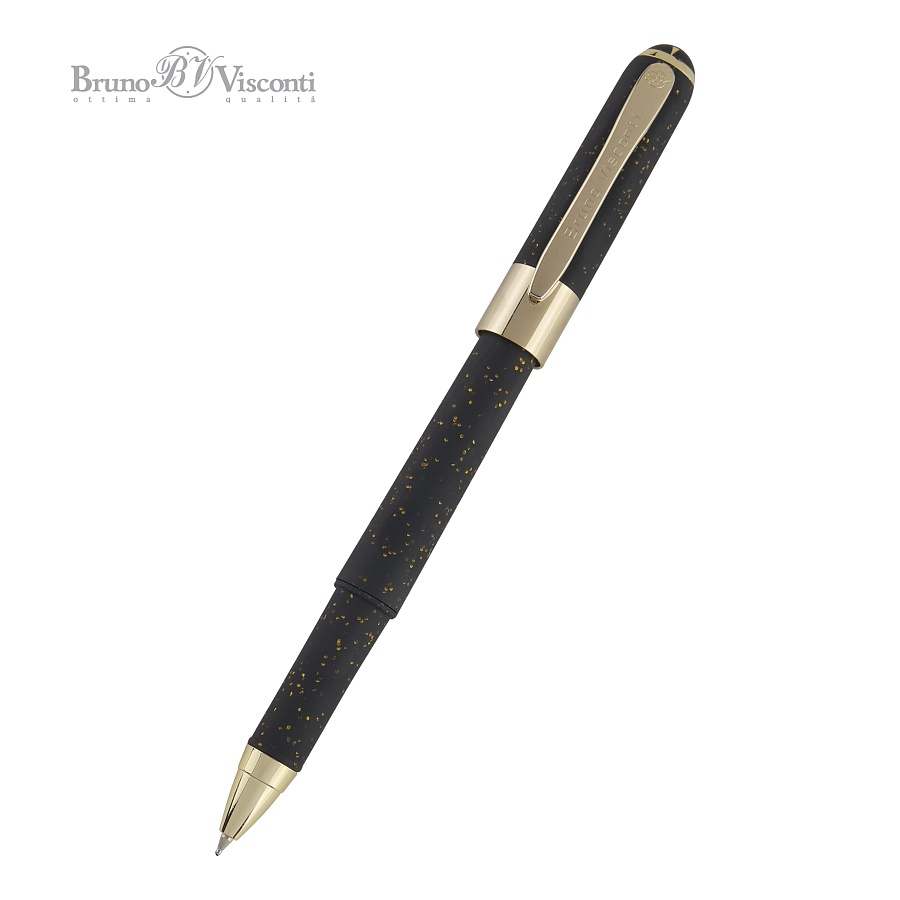 Ручка шариковая Bruno Visconti "MONACO.SPACE" 0,5 мм синяя, черный с глитером корпус