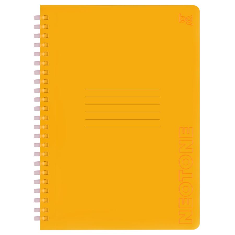 Тетрадь 48 л силиконовый гребень, Neon. Orange