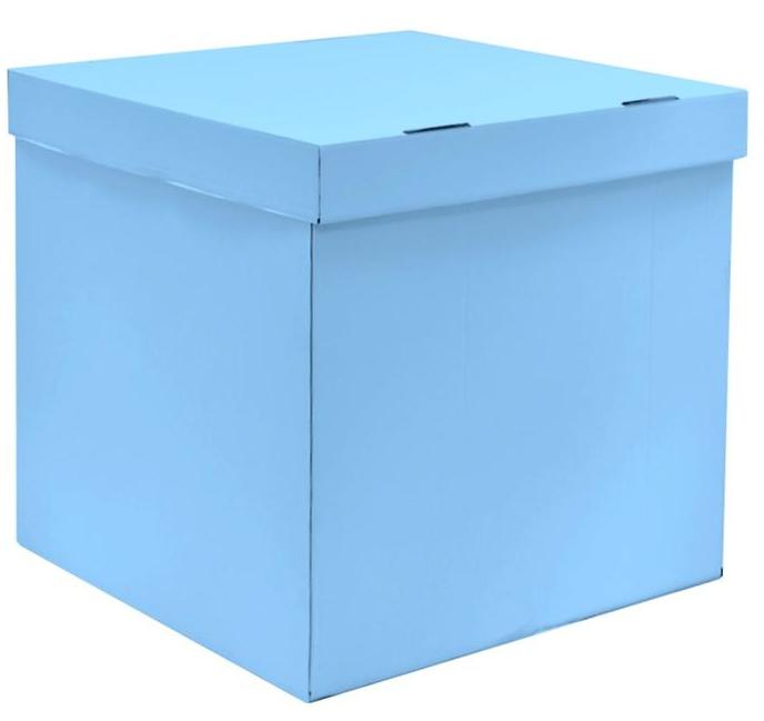 Коробка складная, голубая, 60×60×60 см