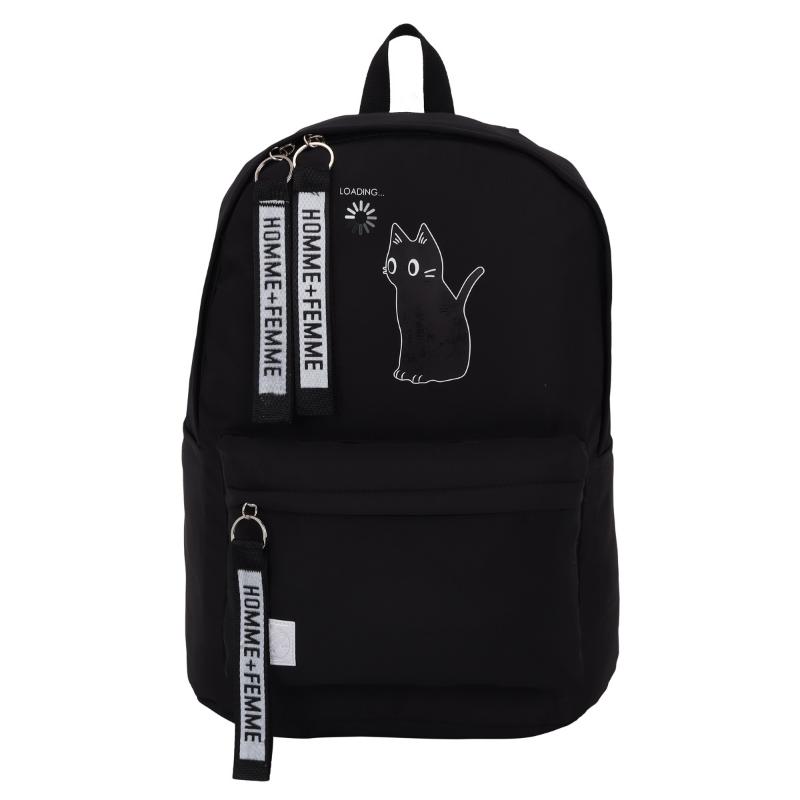 Рюкзак "CoolDay Monochrome Cat", 40х30х18 см, черный
