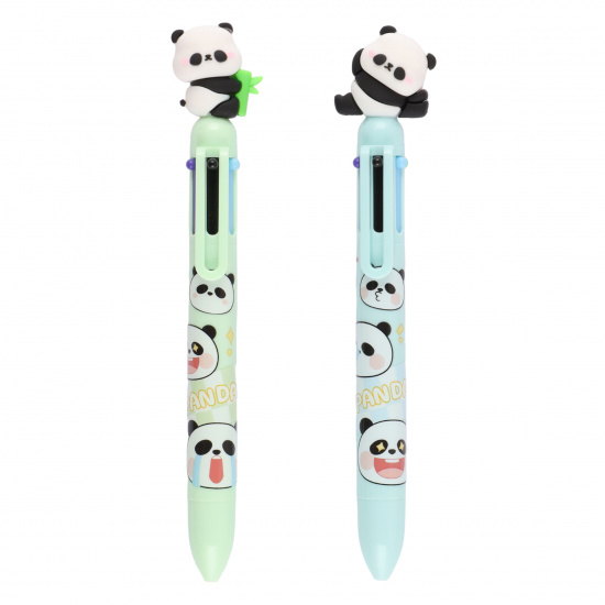 Ручка шариковая автоматическая "Панда", 6 цветов, ассорти