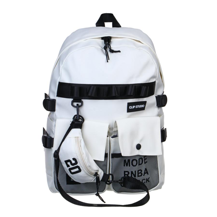 Рюкзак "Mode" 44х31,5х14 см + поясная сумка, молочный