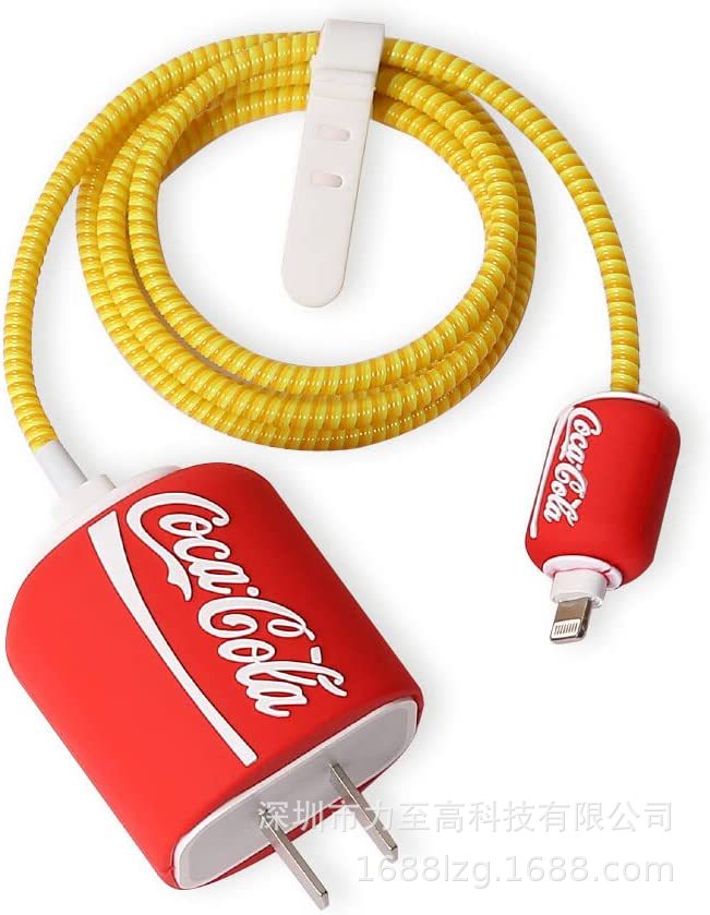 Чехол для зарядного блока и протектор "Coca Cola"