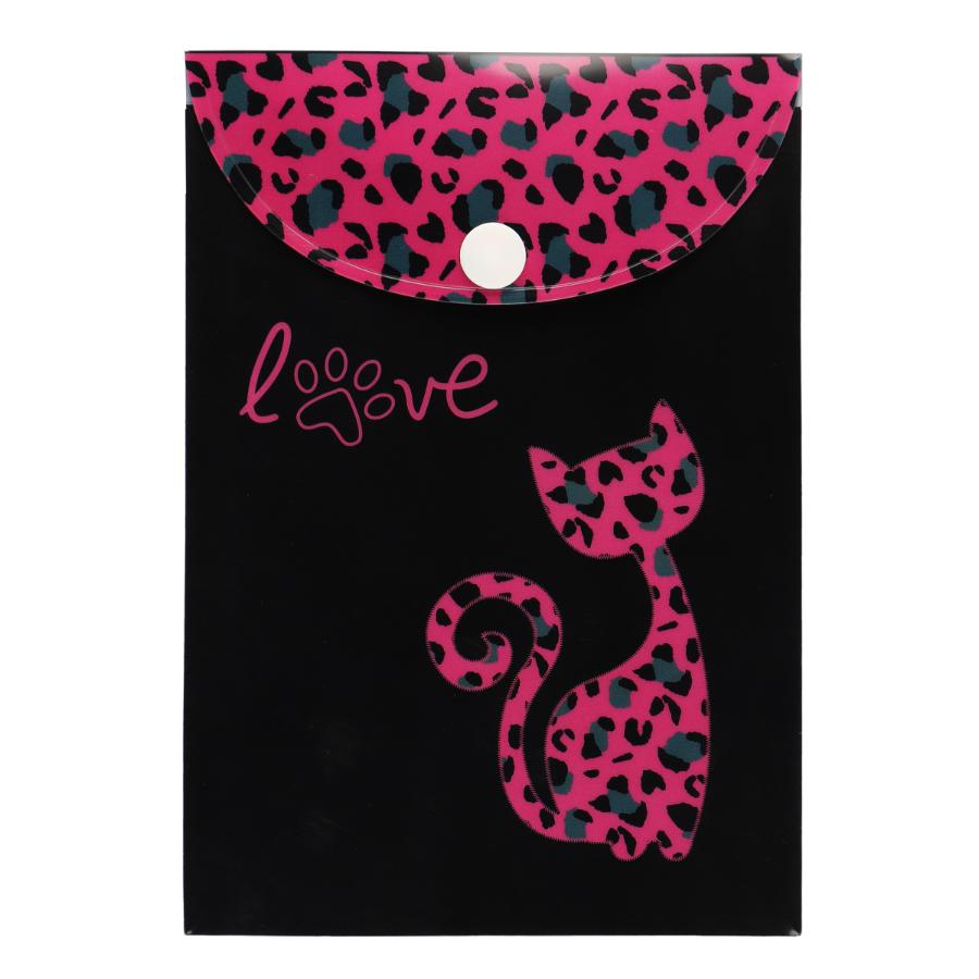 Папка-конверт на кнопке А6 deVENTE "Cat Leopard"