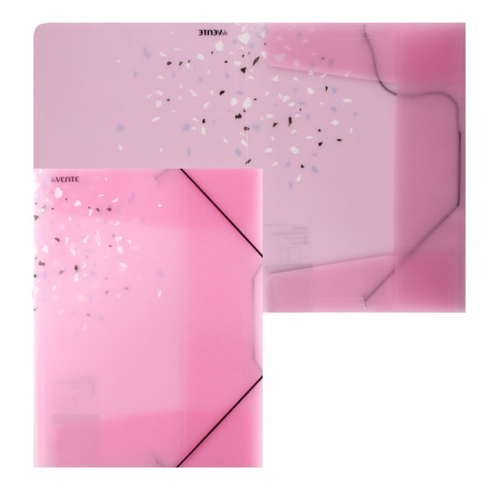 Папка на резинке А4 deVENTE Crystal Dream, розовая