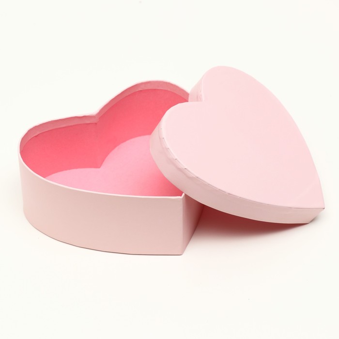Подарочная коробка сердце "Розовый" 15,5 х 14 х 6 см (3)