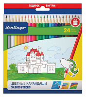 Карандаши 24 цвета Berlingo "SuperSoft. Замки"  