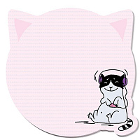 Бумага для заметок Cat music 70х70 мм 50л