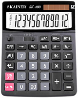 Калькулятор SK-400L SKAINER ELECTRONIC CO. LTD, 12 разрядный, настольный, черный