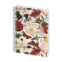 Ежедневник  А5 136л  Bruno Visconti "CUTE DIARY.Пионы",золотой гребень