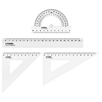 Набор чертежный СТАММ,средний, прозрачный, бесцветный,