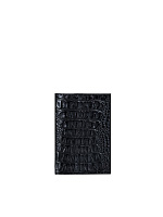 Обложка для паспорта "Кайман" кожа, черная