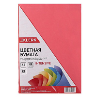 Бумага KLERK A4  80гр/м. 100л ИНТЕНСИВ красный