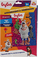 Аппликация из помпонов "Буба", 17х23 см