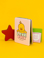 Зеркало косметическое "Уточка Love Duck", прямоугольное розовое