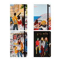 Бизнес-блокнот А5  100 л. "MEGAPOLIS JOURNAL. MY SKETCHES", на резинке
