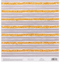 Бумага для скрапбукинга «Золотистые полосы», 20 × 21,5 см, 250 г/м 