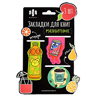 Закладка магнитная "Напитки" 3шт