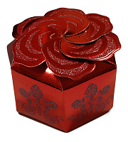 Коробка подарочная, бумага  8х10х6 см, Успех "Цветок", складная, ассорти 